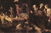TOURNIER, Nicolas Denial of St Peter er France oil painting reproduction